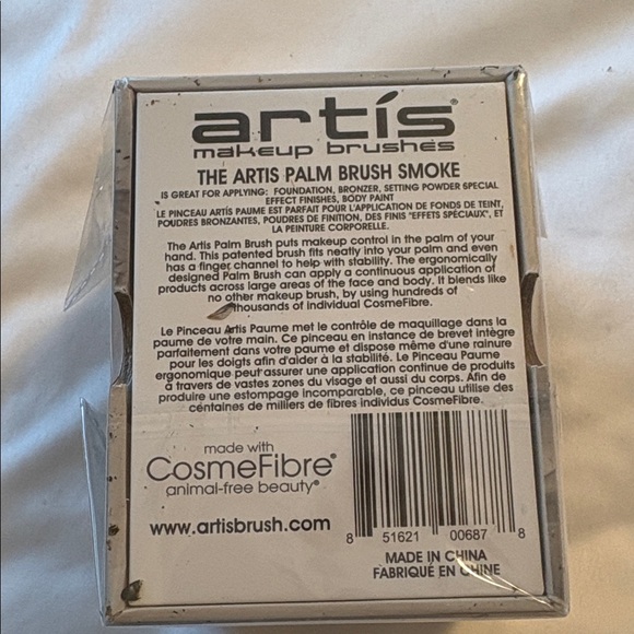 Artis Elite Collection Smoke Finish Palm Brush -New Sealed with Tag - Picture 3 of 7